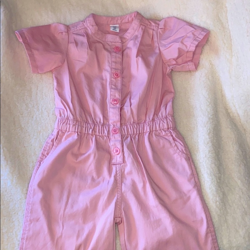 GAP pink utility jumpsuit